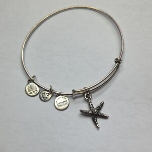 Alex and Ani Silver Starfish Charm Bangle Bracelet